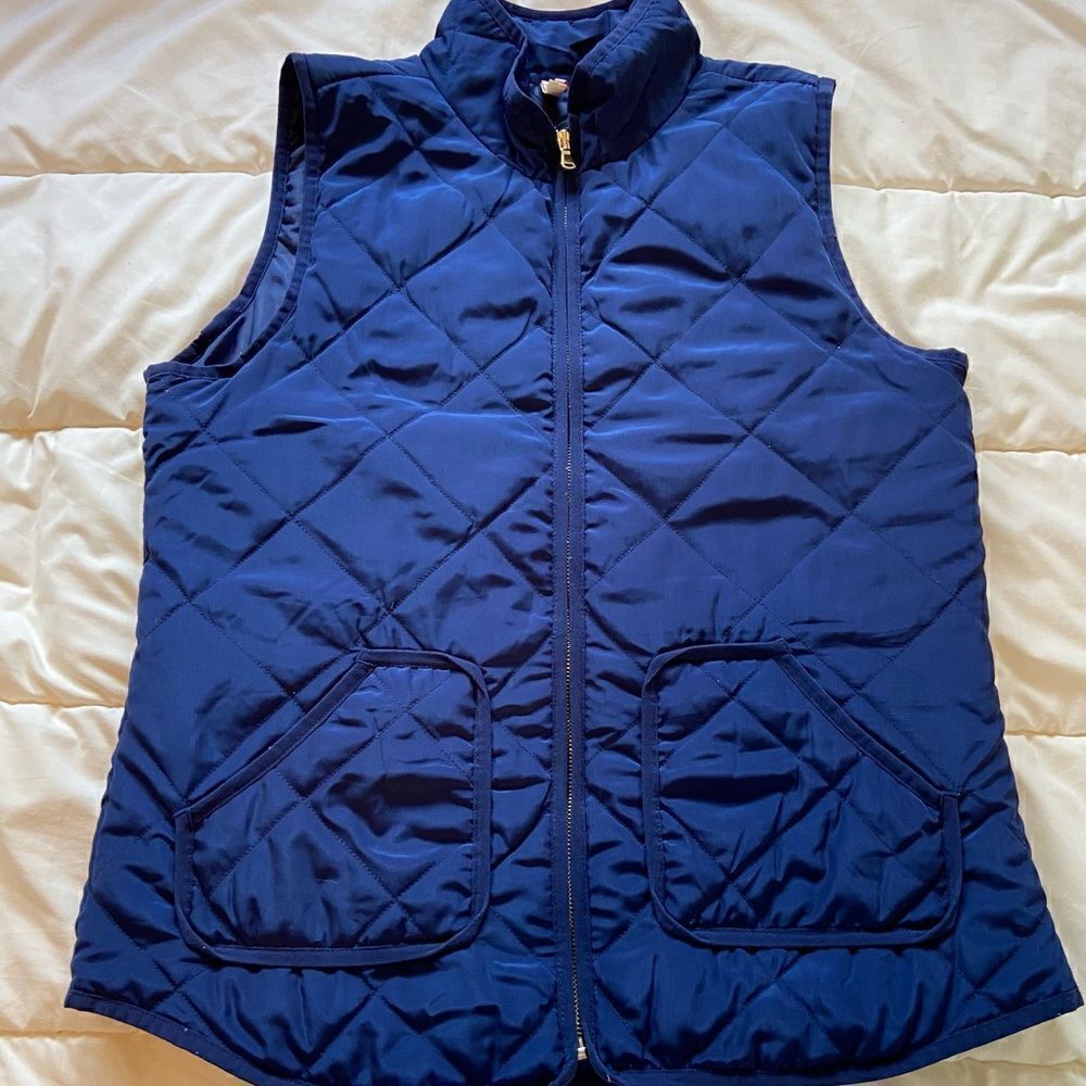 Red Camel Puffer Zip Vest Blue Sz Lrg Zip